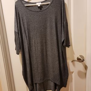 Lularoe Irma Charcoal Gray Oversized Top Size XL